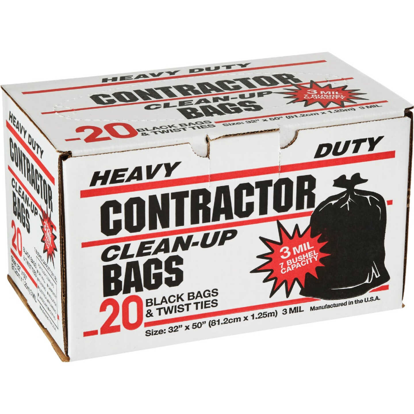 Primrose 7 Bu. Contractor Black Trash Bag (20-Count) Image 1