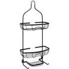 Zenna Home 11 In. x 24 In. Rustproof Hanging Shower Caddy, Matte Black Image 1