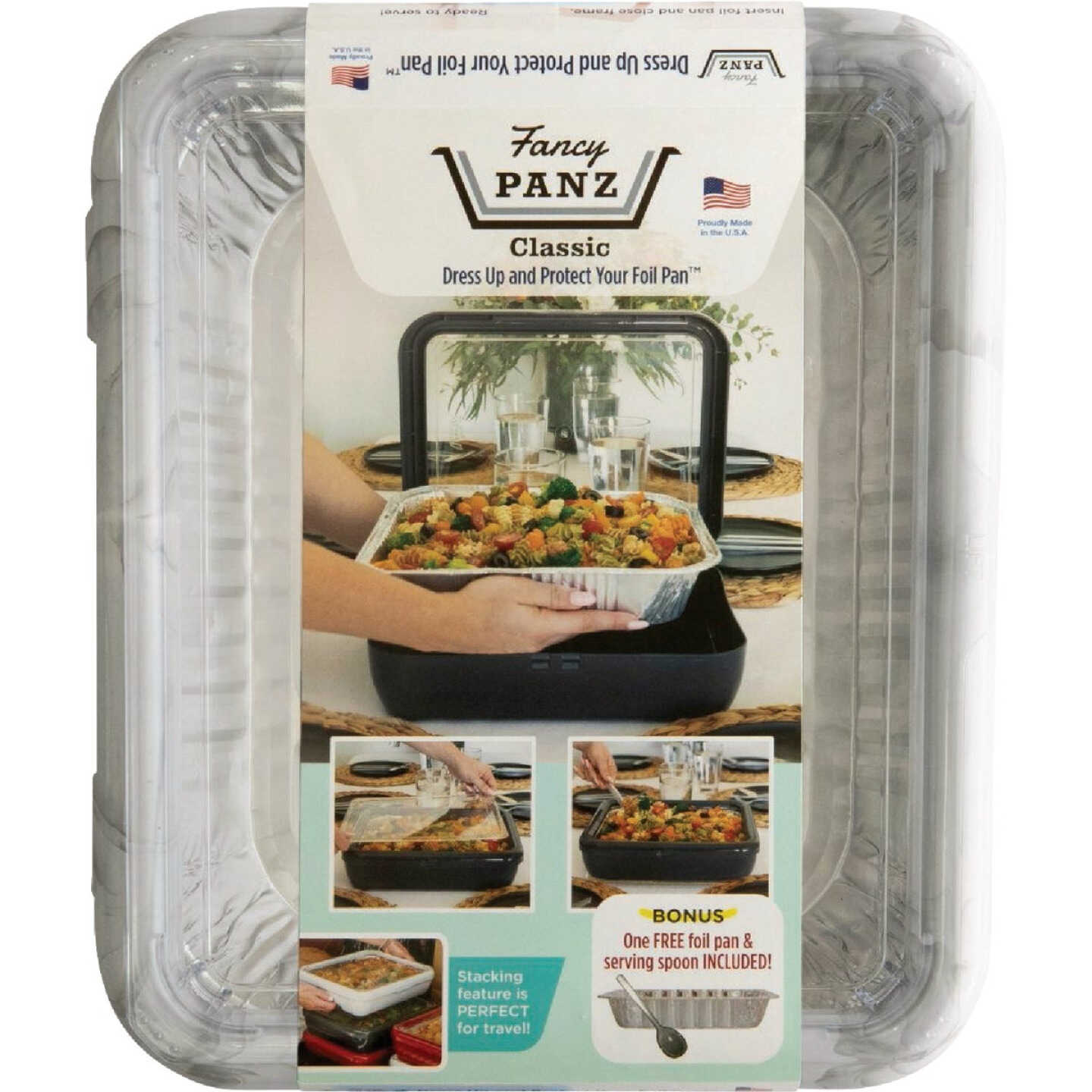 Fancy Panz Classic Marble Baking Carrier with Foil Pan and Serving Spoon Image 1