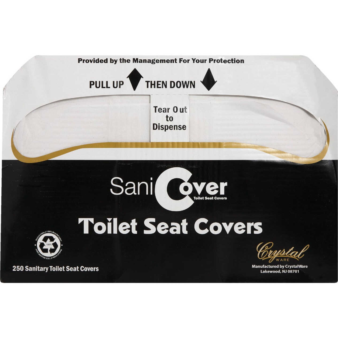 Crystal Ware SaniCover Paper Toilet Seat Cover Image 1