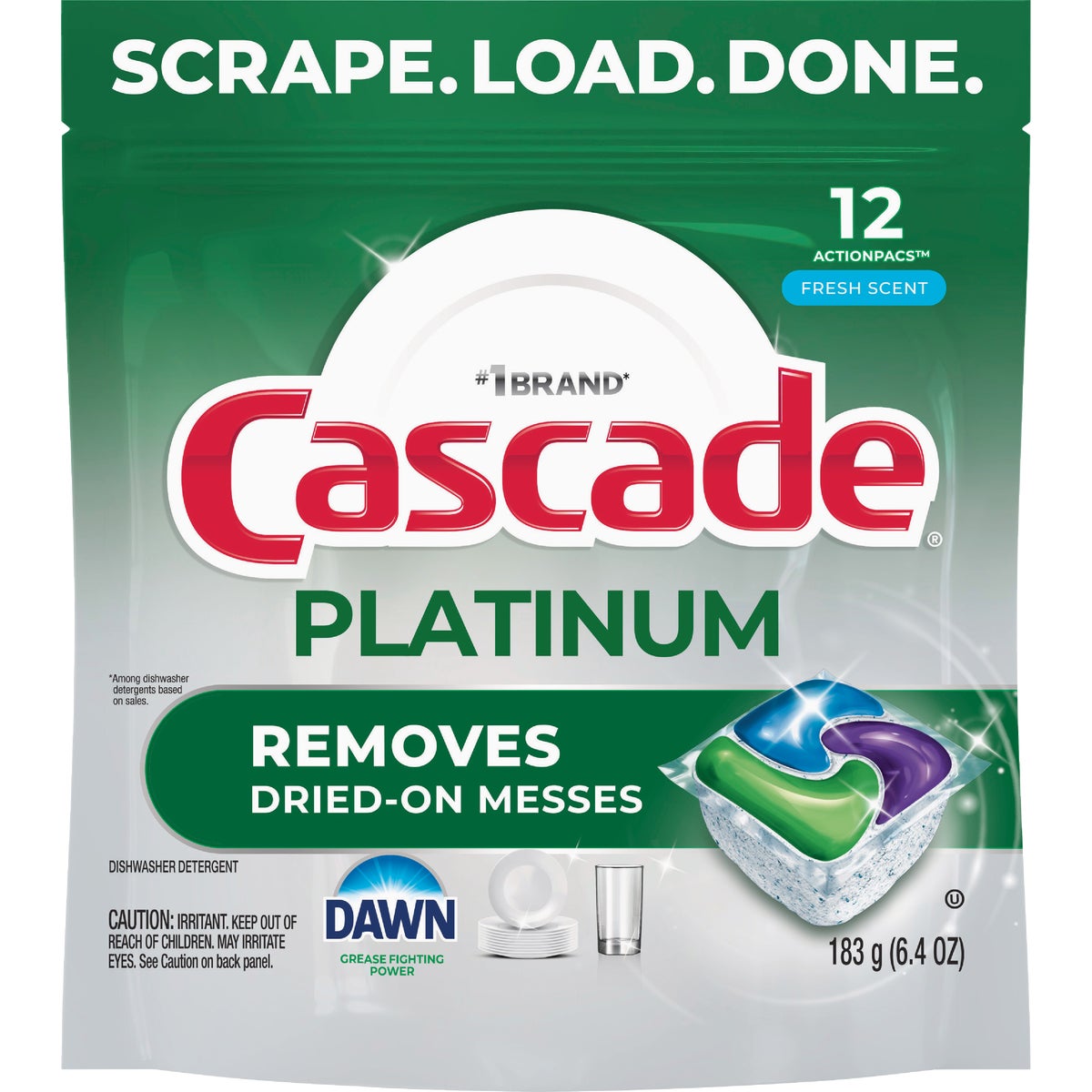 Cascade Platinum Action Pacs Fresh Dishwasher Detergent Tabs (12-Count) Image 1
