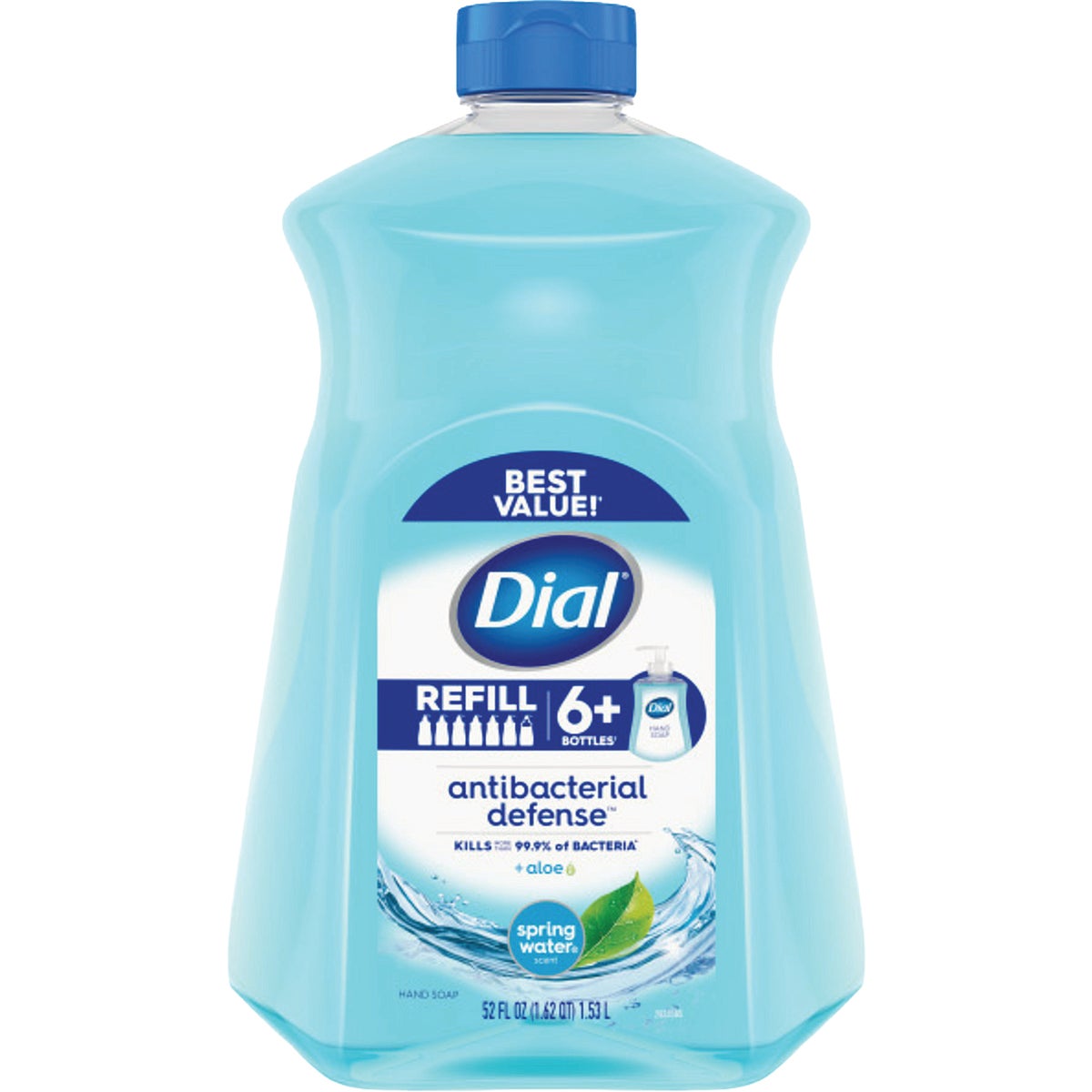 Dial Antibacterial Defense 52 Fl. Oz. Spring Water Liquid Hand Soap Refill