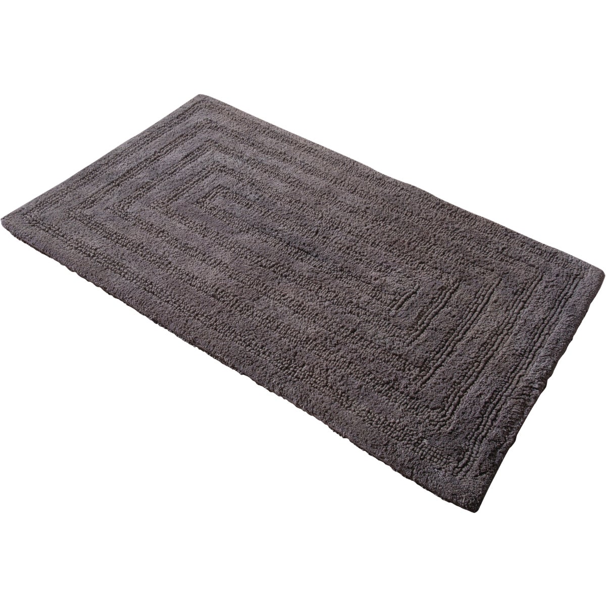Moda At Home 20 In. x 30 In. Grey Amera Reversible Bathmat