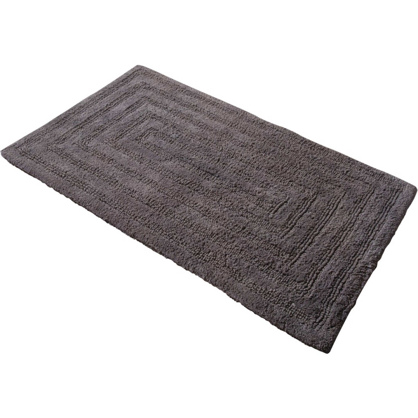 Moda At Home 20 In. x 30 In. Grey Amera Reversible Bathmat Image 1