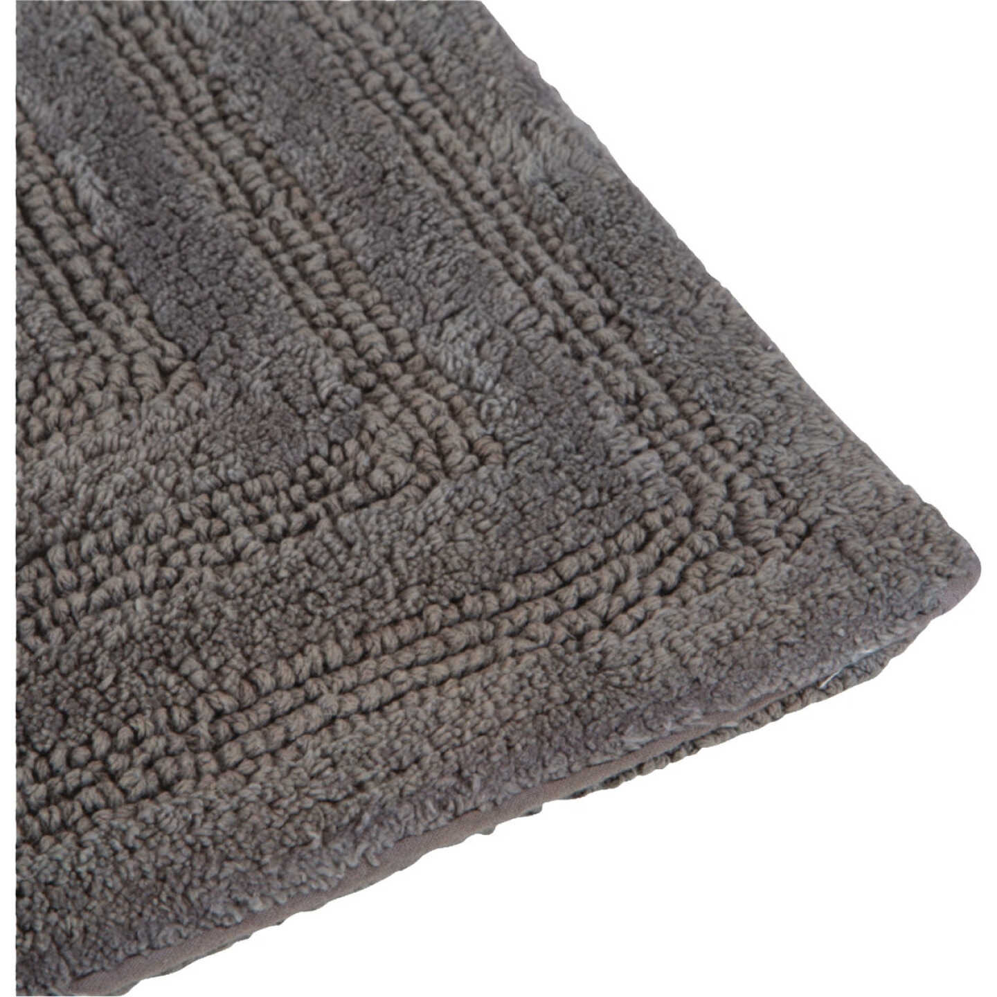 Moda At Home 20 In. x 30 In. Grey Amera Reversible Bathmat Image 4