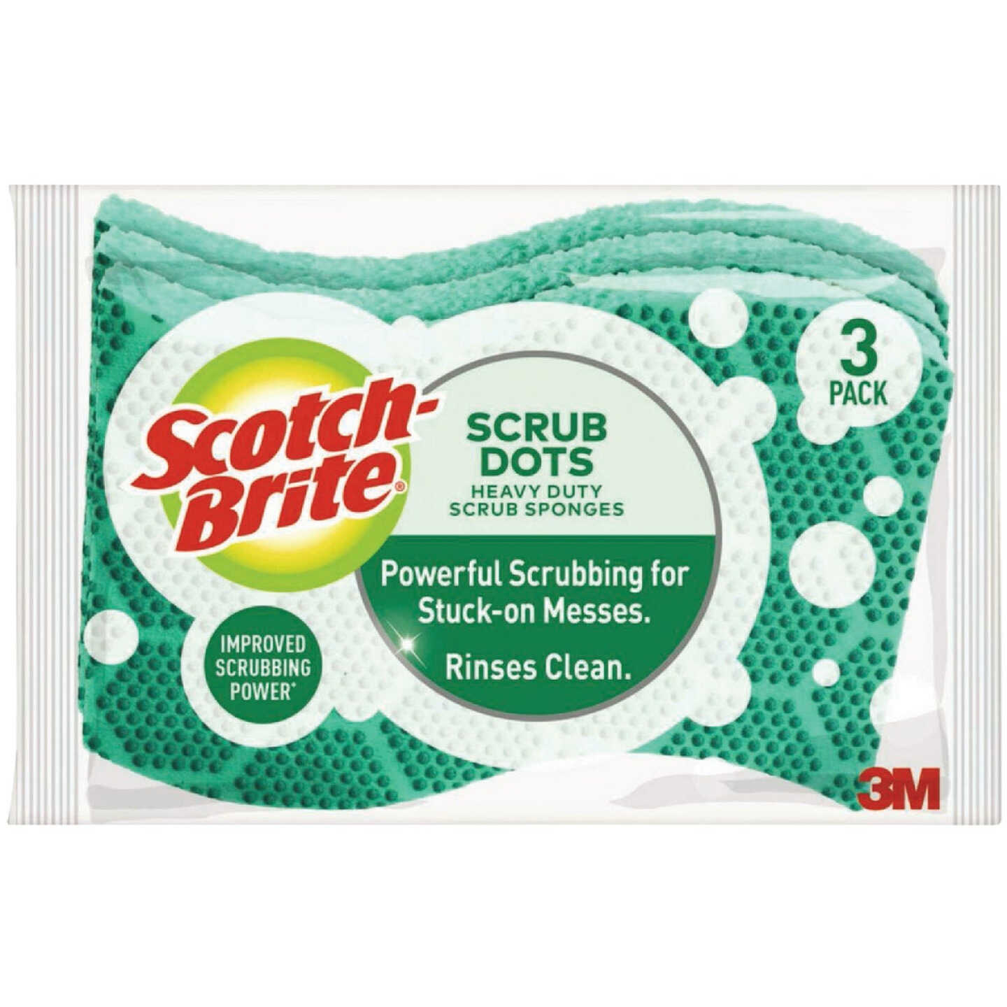 Scotch-Brite Stay Fresh Heavy Duty Scrub Dots Sponge (3-Pack) Image 1