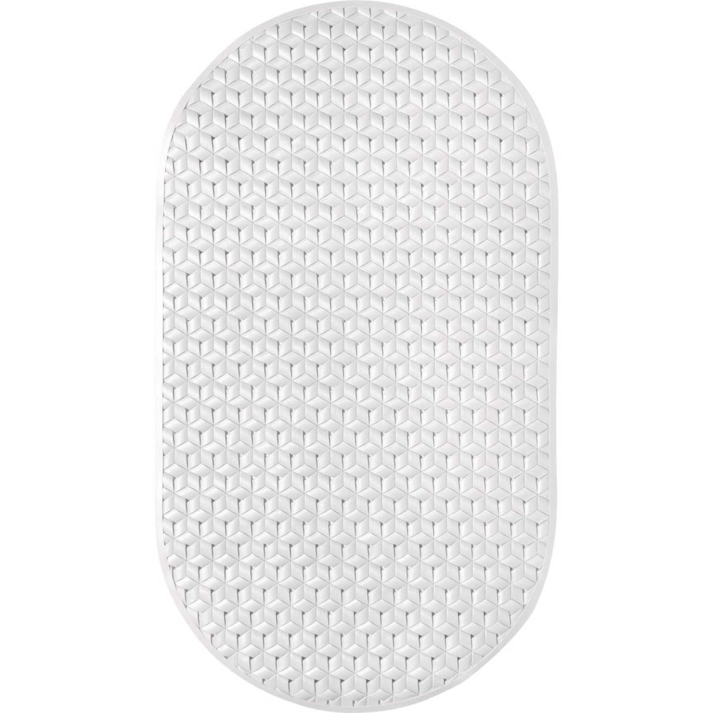 Zenna Home 27-1/2 In. x 15-1/2 In. White Non-Slip Bath Mat Image 1