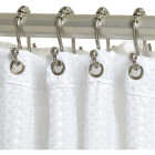 Zenna Home Rustproof Chrome Double Roller Shower Curtain Hooks (12-Count) Image 3
