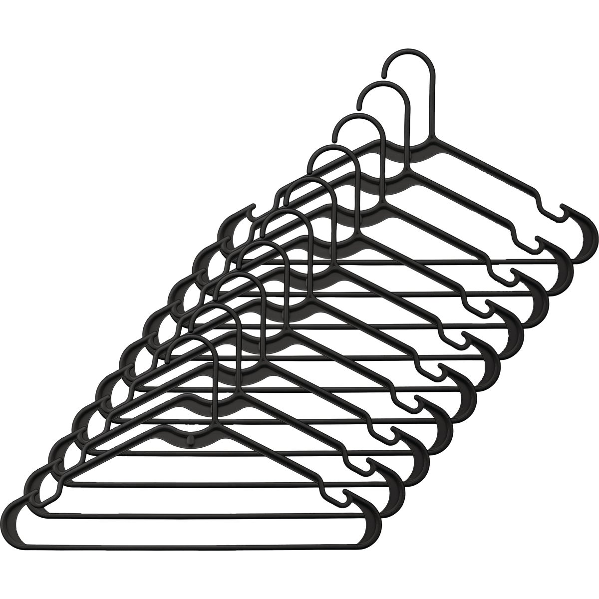Whitmor Black Plastic Hangers (10-Pack)