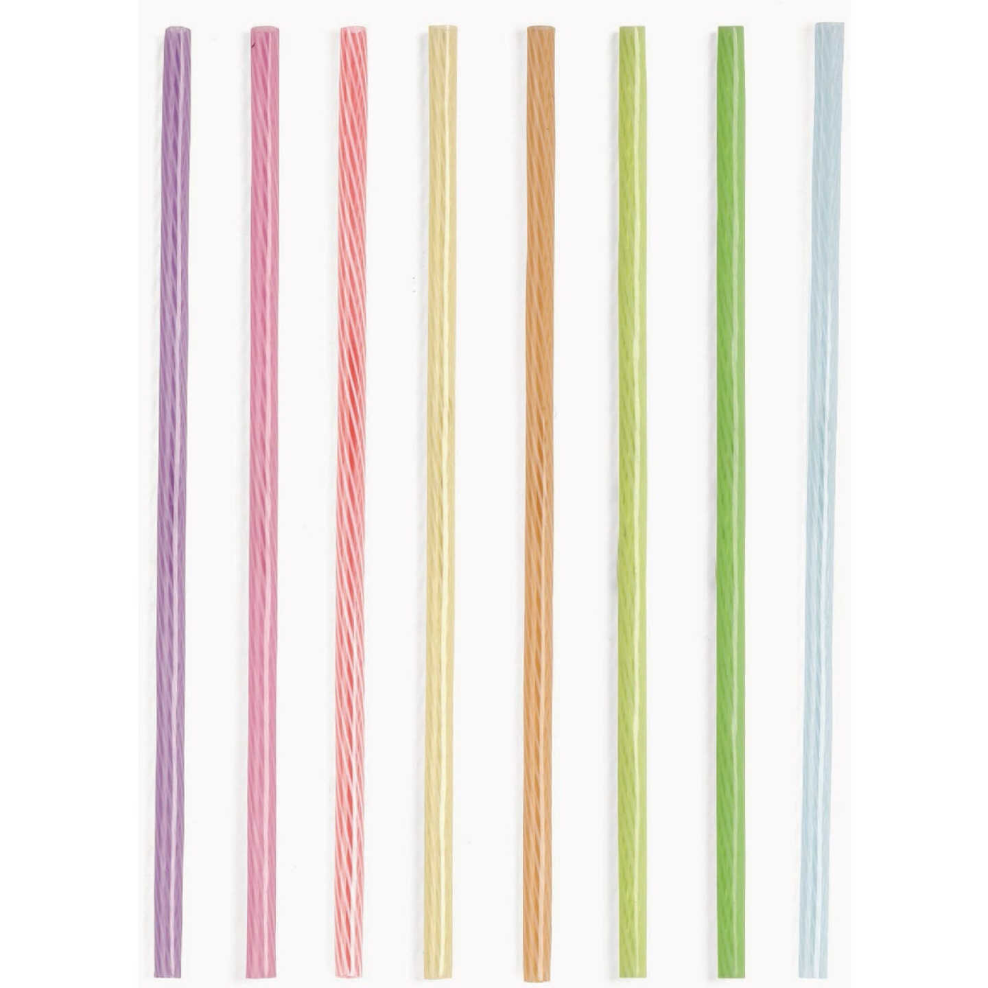 Kikkerland 8 In. Rainbow Reusable Straws (24-Pack) Image 1