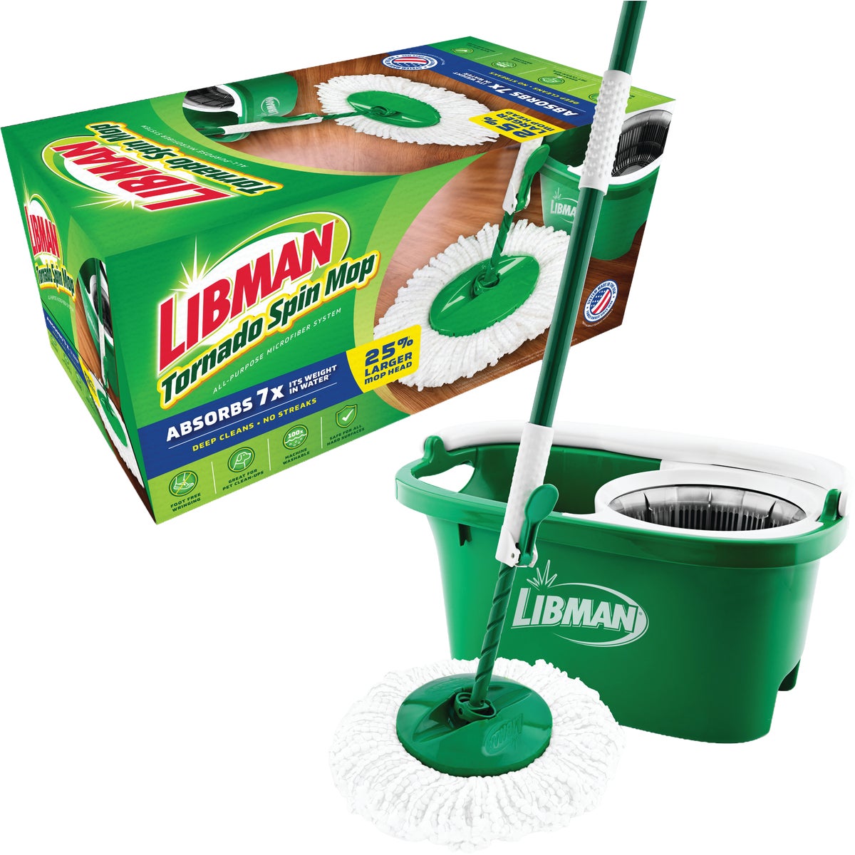 Libman Tornado Spin Mop & Bucket Image 3