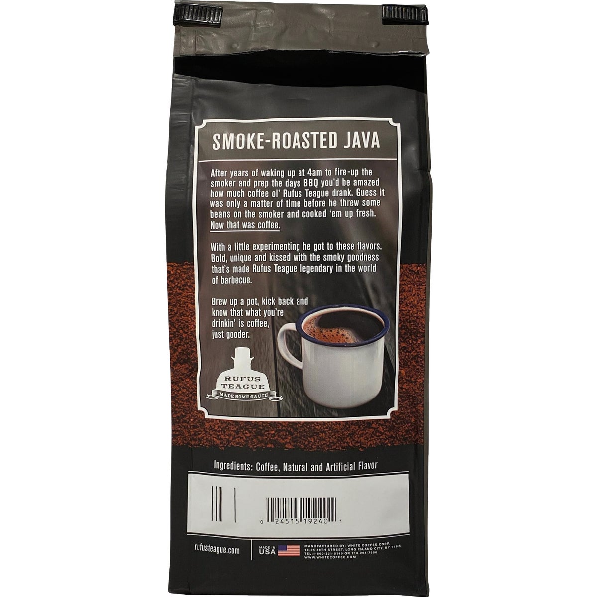Rufus Teague 12 Oz. Smoke Roasted Coffee, Smoky Apple, Medium Grind Image 4