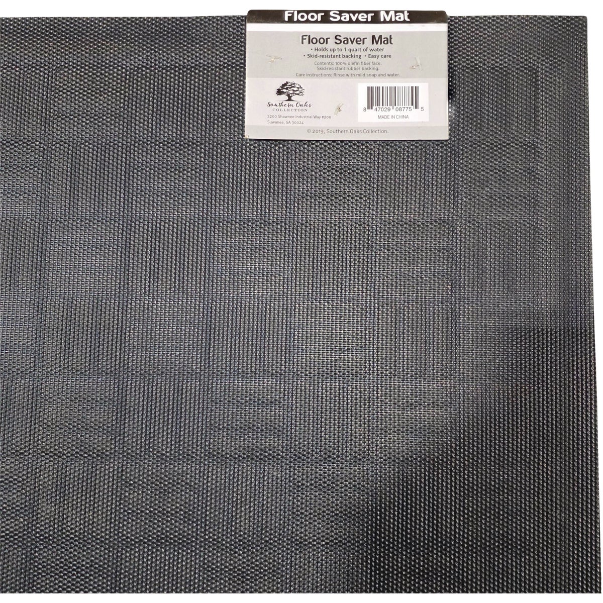 FanMats 18 In. x 30 In. Floor Saver II Door Mat, Parquet Gray Image 5