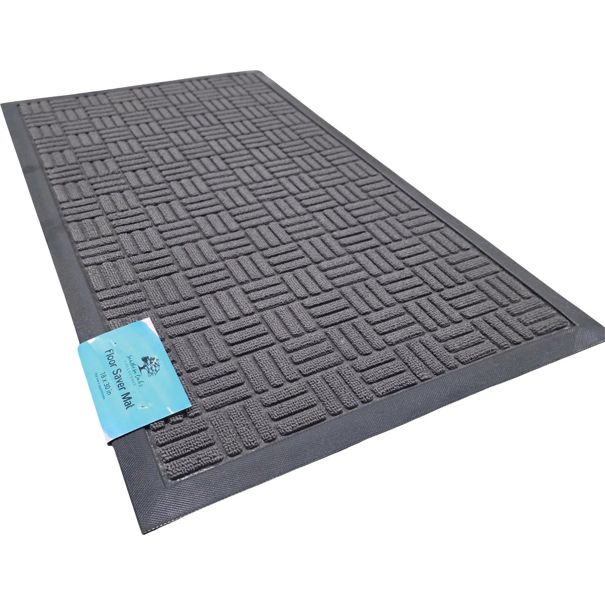 FanMats 18 In. x 30 In. Floor Saver II Door Mat, Parquet Gray Image 3
