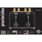 Proctor Silex Extra-Wide 4-Slot Toaster - Black Image 2
