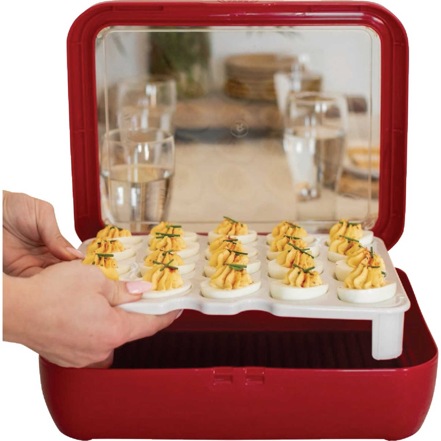 Fancy Panz White Deviled Egg Trayz Insert Image 1