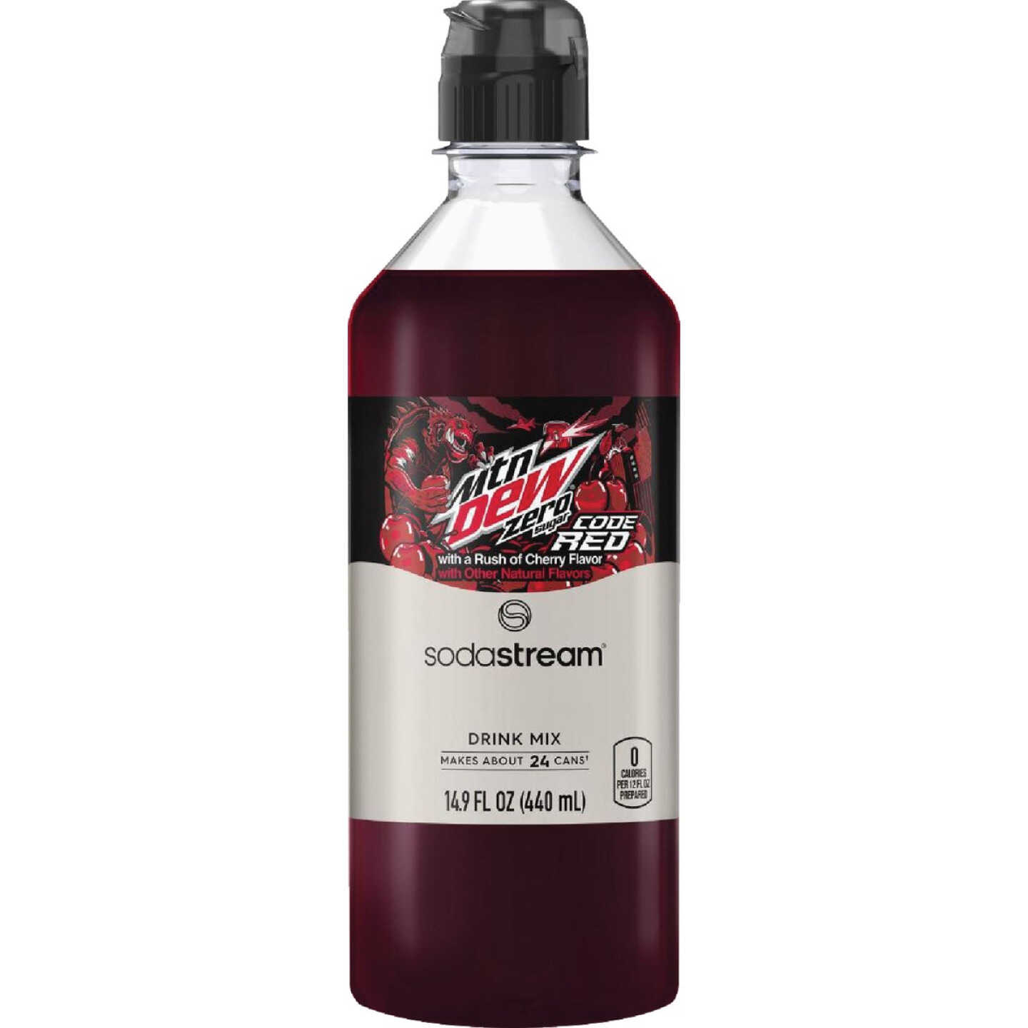 SodaStream 14.9 Oz. Mountain Dew Code Red Zero Sugar Drink Mix Image 1