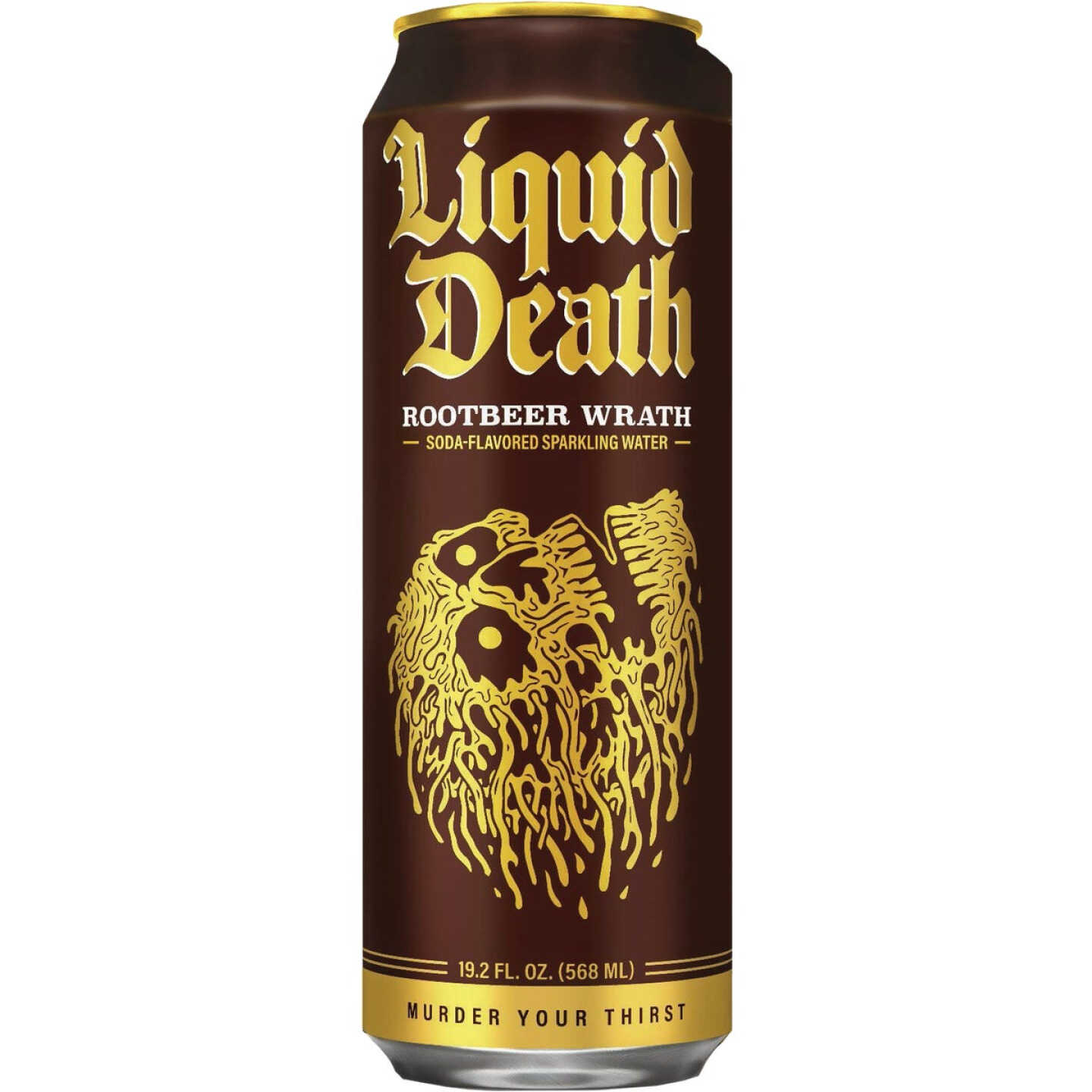 Liquid Death 19.2 Oz. Rootbeer Wrath Sparkling Water Image 1