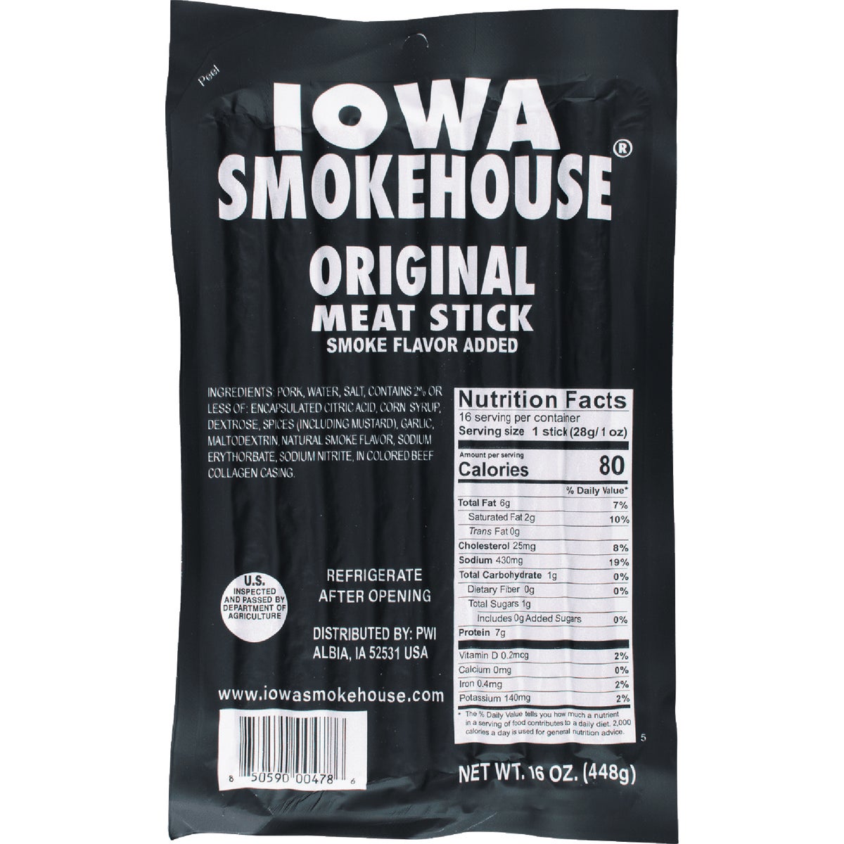 Iowa Smokehouse 16 Oz. Original Meat Sticks