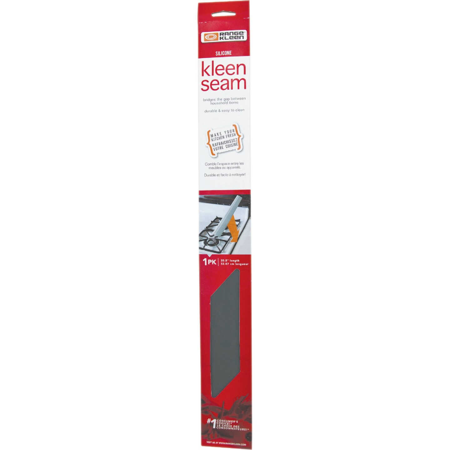 Kleen Seam 2-1/4 In. x 20-1/2 In. Black Silicone Gap Protector Image 2