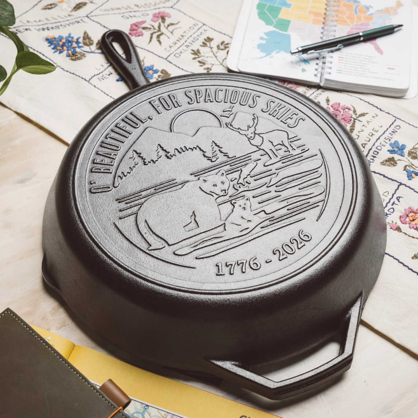 Lodge 12 In. USA 250 Cast Iron Skillet Image 2