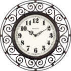 Westclox 12 In. Round Wrought Iron Design Wall Clock Image 1
