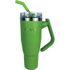 Outsider 40 Oz. Insulated Tumbler with Swivel Handle, Olive Green Image 1