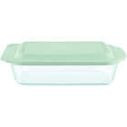 Pyrex 7 In. x 11 In. Baking Dish with Sage Lid Image 1