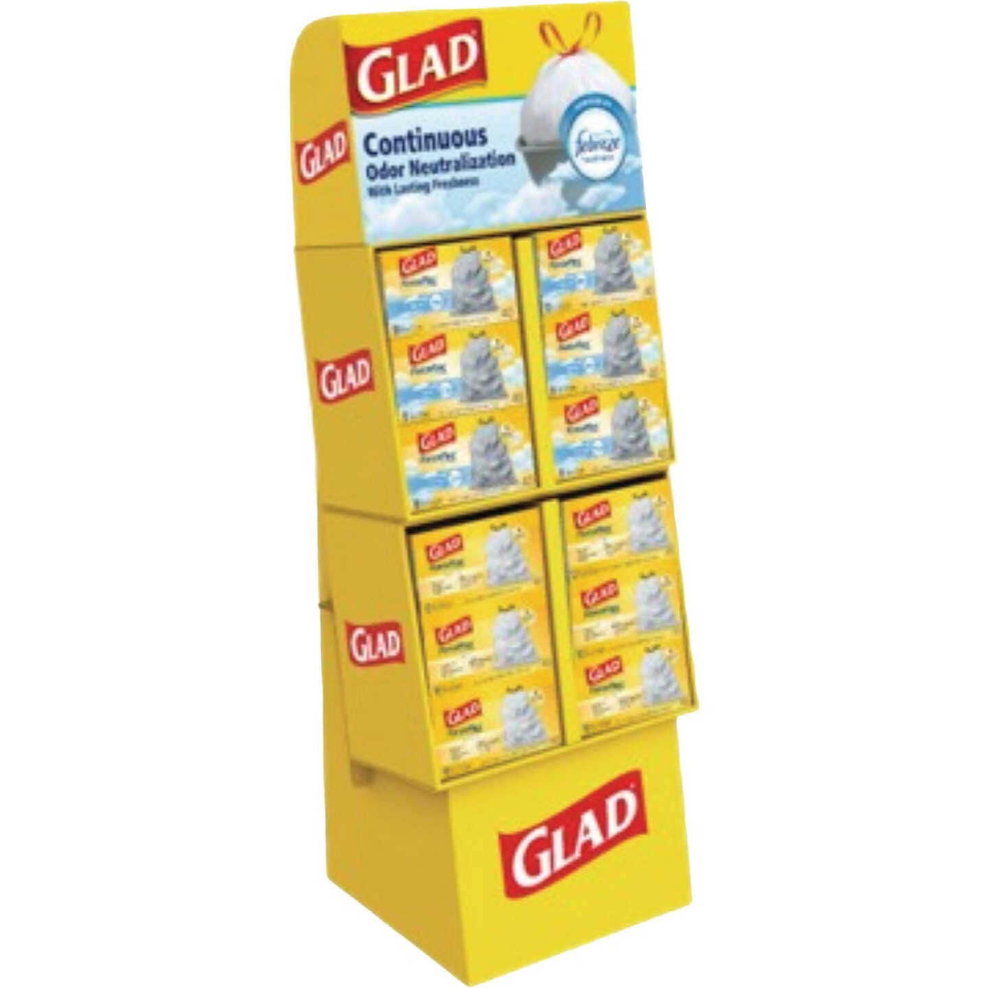 Glad 13 Gal. Fragrance Free/Fresh Clean Tall Kitchen Drawstring Trash Bag Display Image 1