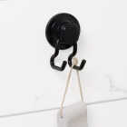 Zenna Home Rustproof Matte Black Power Grip Pro Adhesive/Suction Shower Storage Hook Image 2