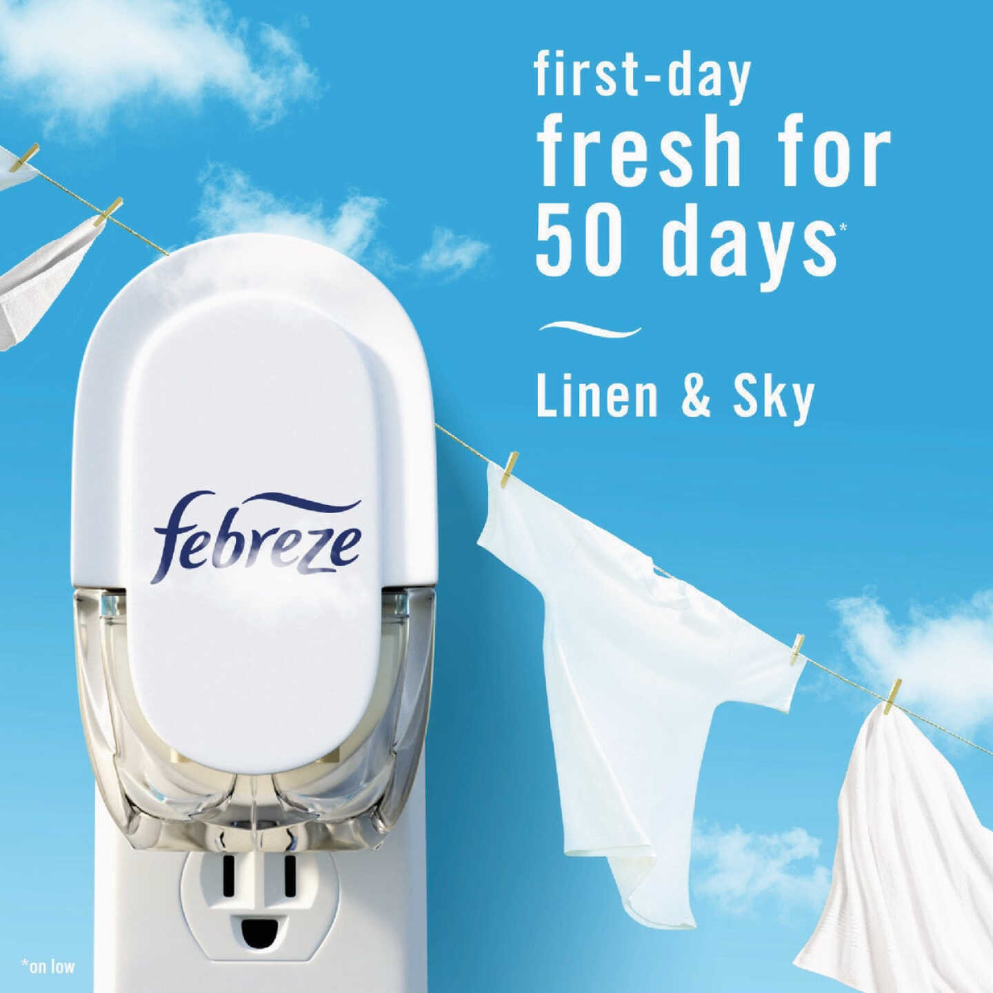 Febreze Linen & Sky Scent Plug In Air Freshener Refill (3-Count) Image 3