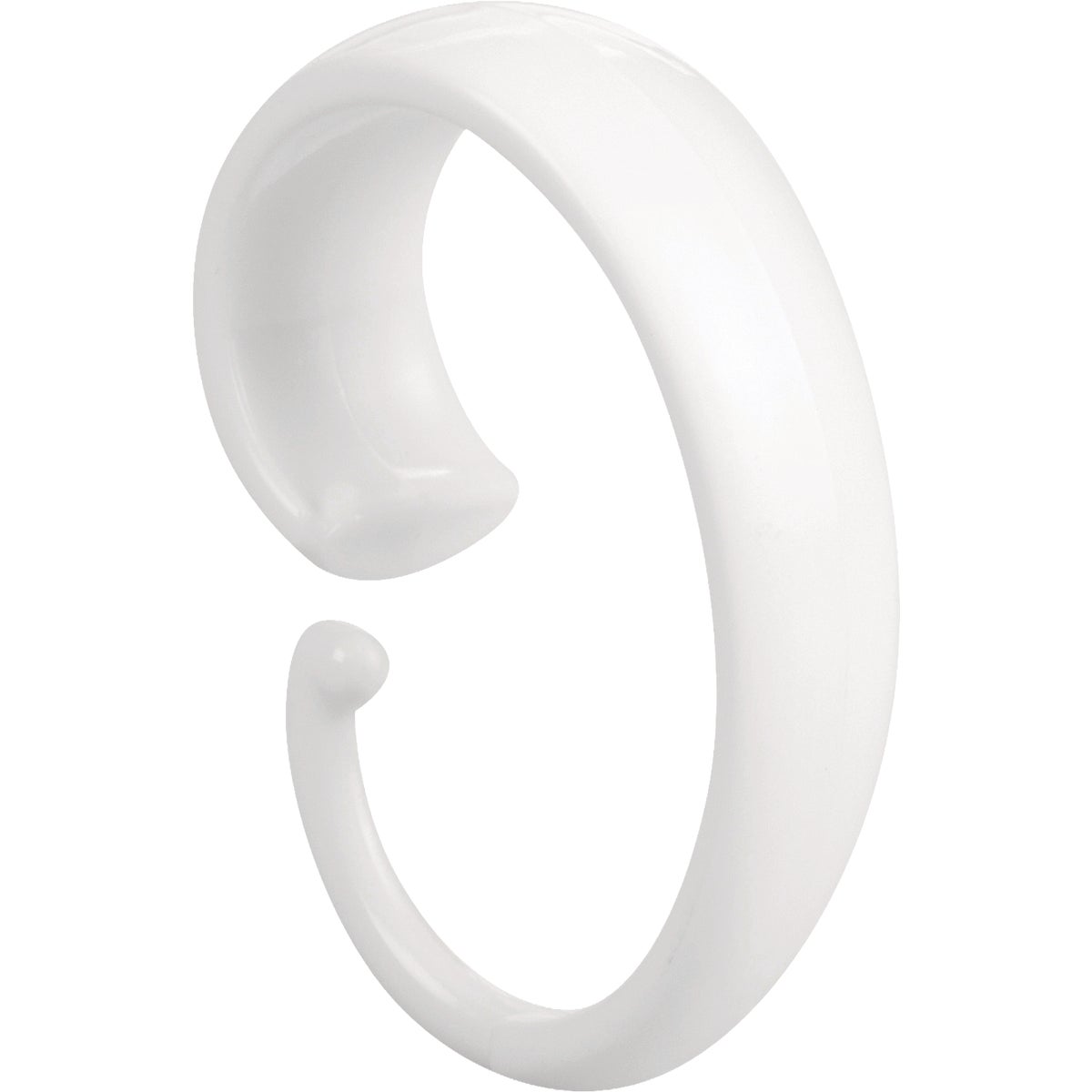 iDesign White Plastic Shower Curtain Hook (12-Count)
