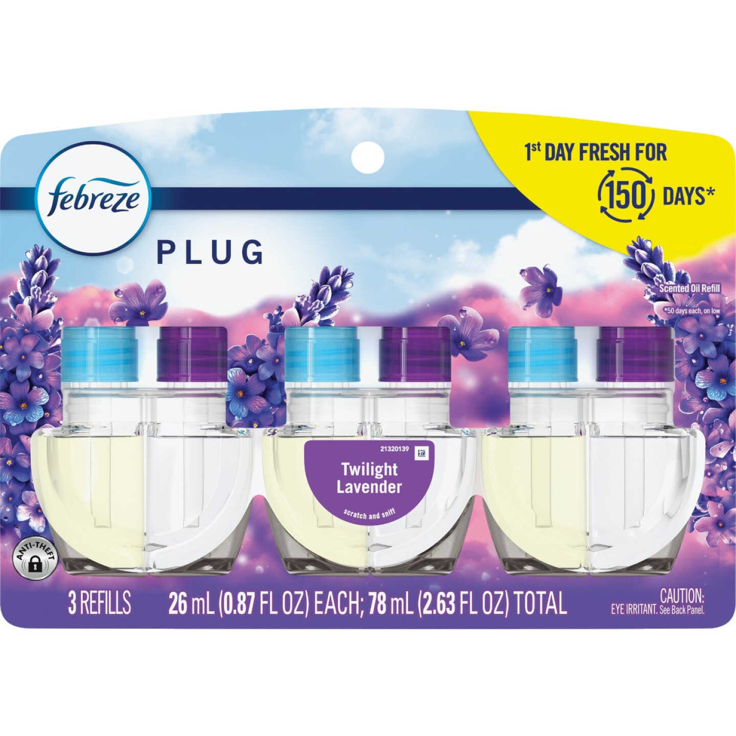 Febreze Twilight Lavender Scent Plug In Air Freshener Refill (3-Count) Image 1