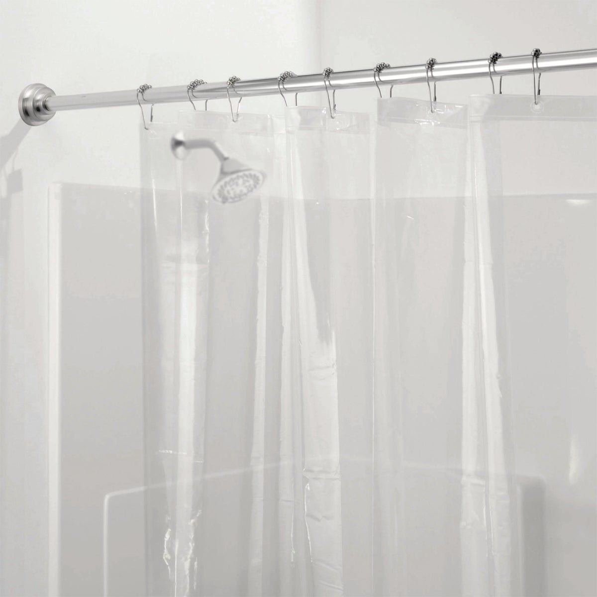 Moda At Home 70 In. x 72 In. Clear Crown Eva Shower Curtain Liner