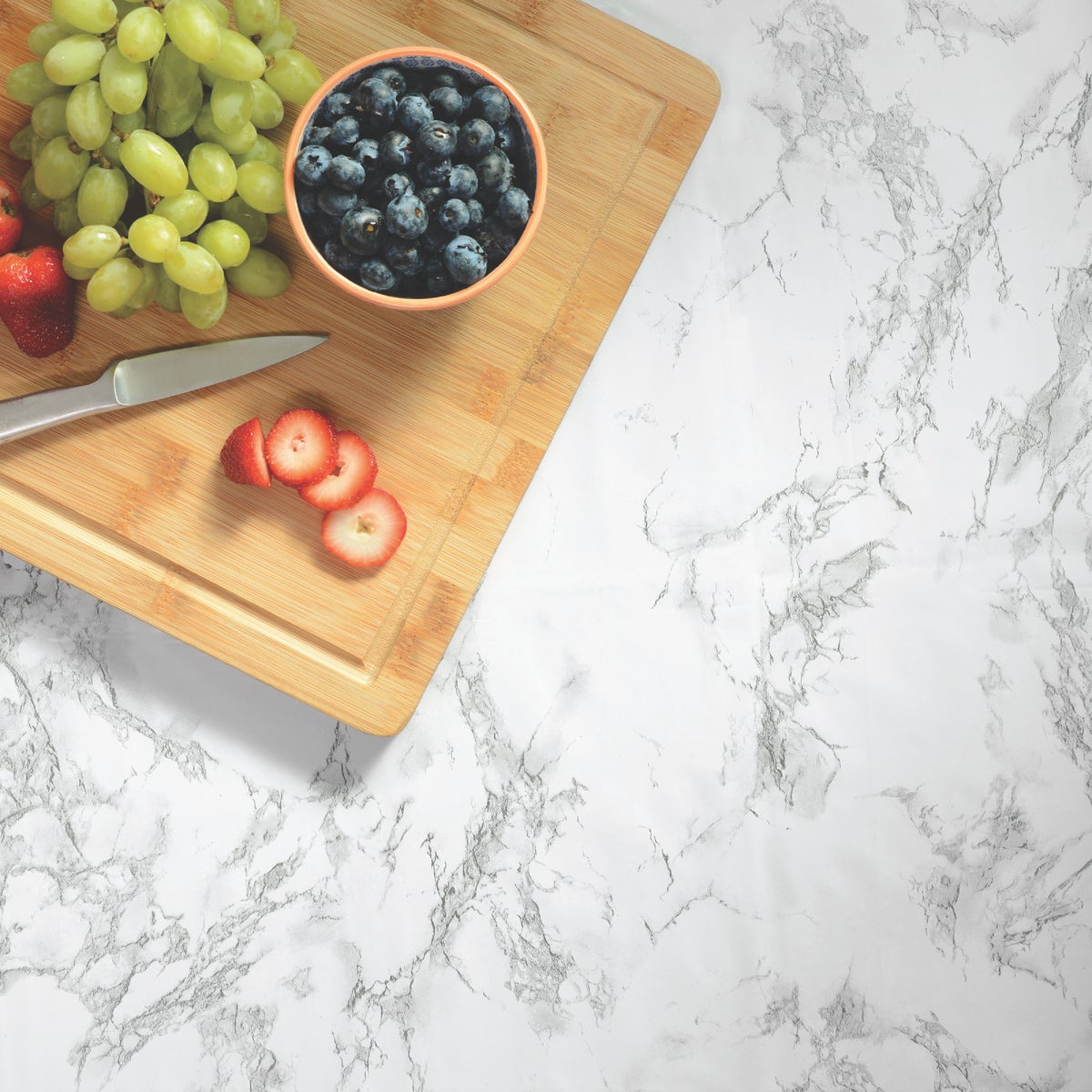 Con-Tact Creative Covering 18 In. x 9 Ft. Classic Gray Marble Self-Adhesive Shelf Liner Image 2