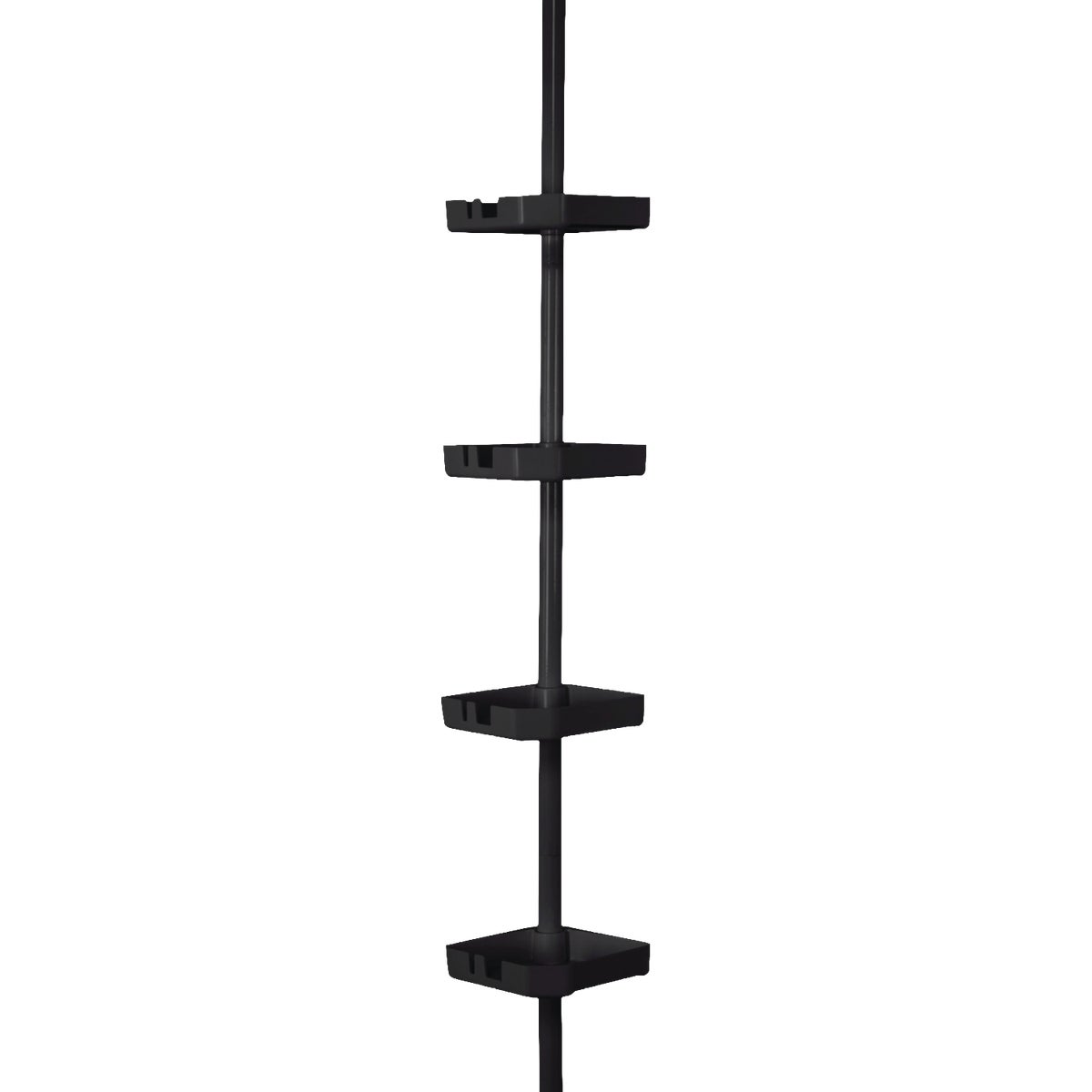 Moda At Home Black 4-Tier Corner Shower Caddy