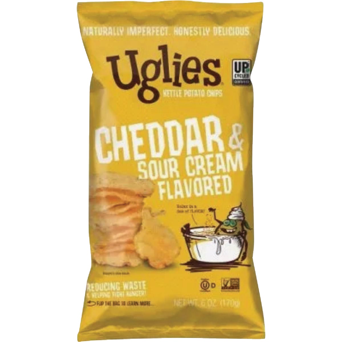 Uglies 6 Oz. Cheddar and Sour Cream Kettle Potato Chips