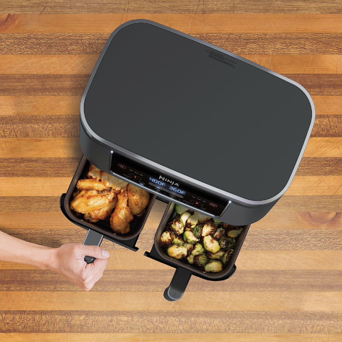 Ninja Foodi 6-In-1 8 Qt. 2-Basket Air Fryer with DualZone Technology Image 4