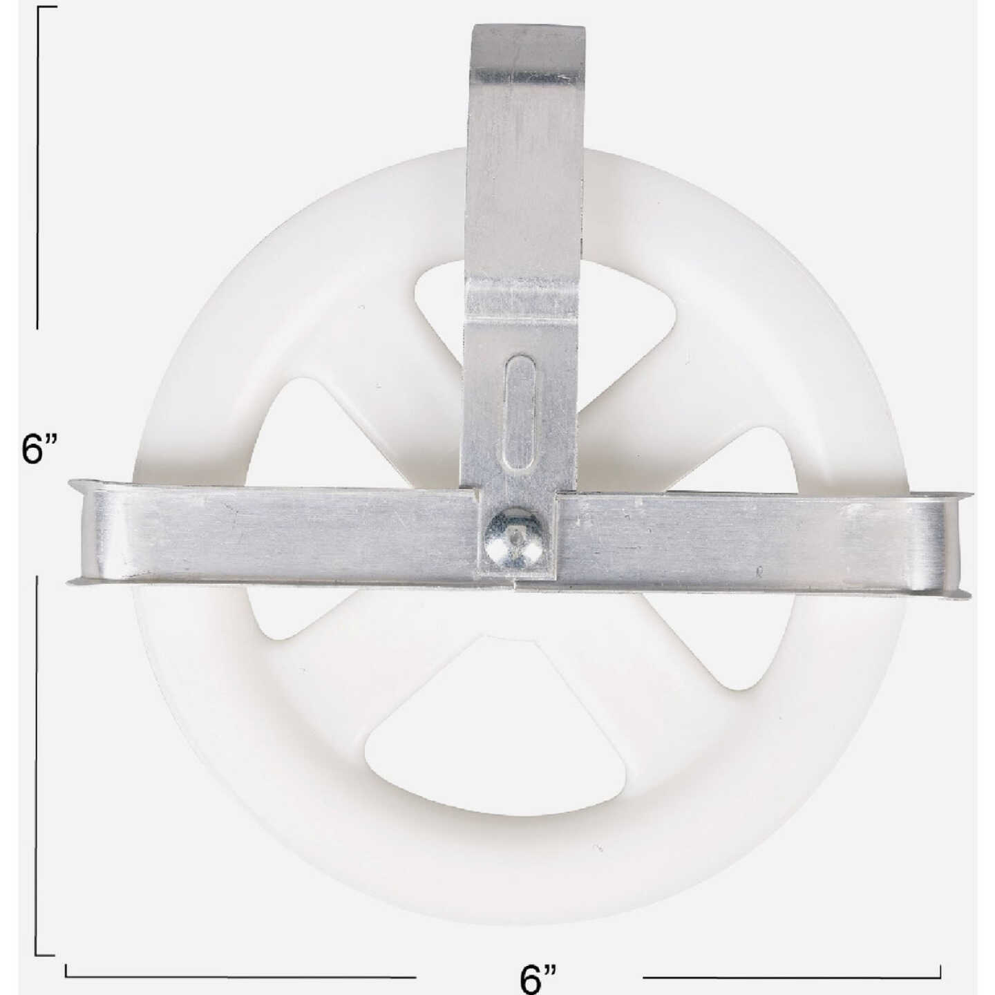 Household Essentials 5 In. Poly Wheel/Aluminum Strap Clothesline Pulley Image 2
