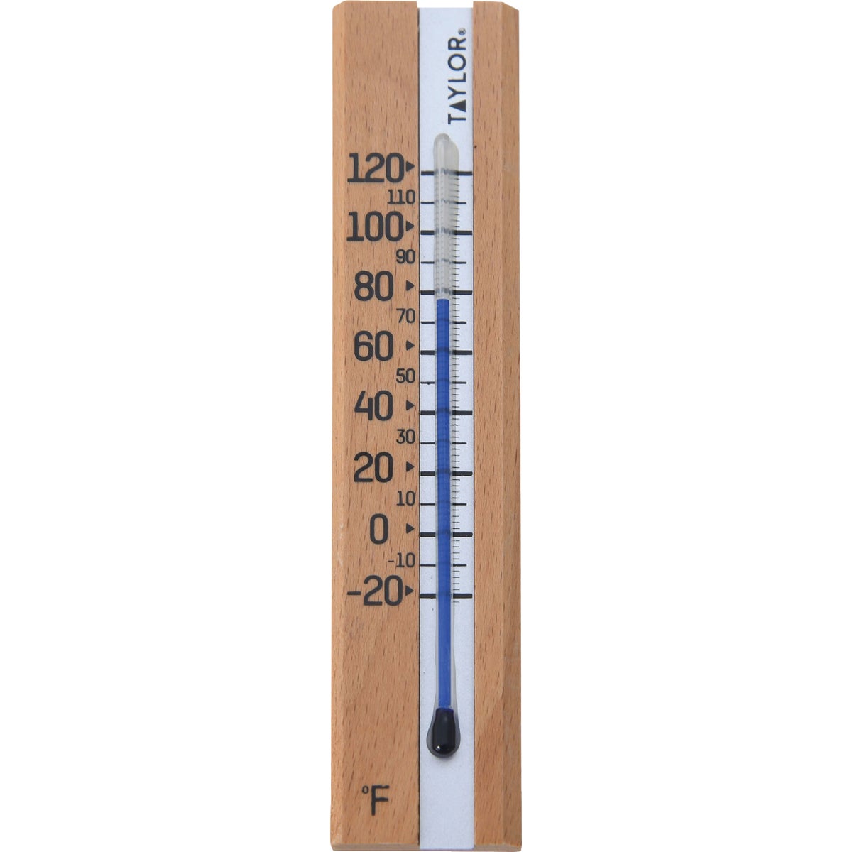Taylor Fahrenheit -20 to 120 Brown Wood Indoor Window Thermometer