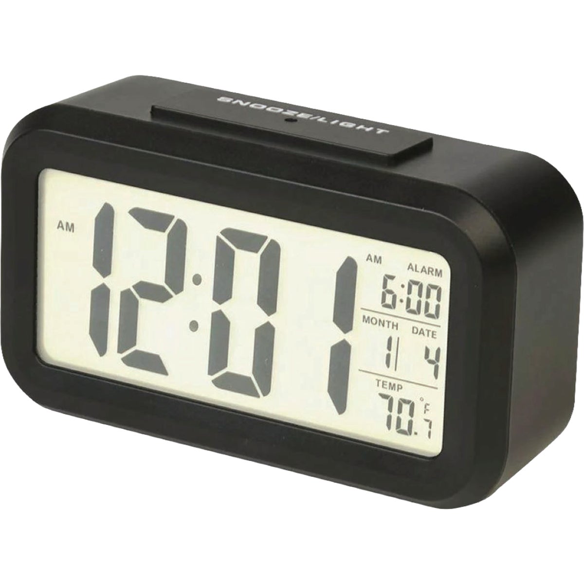 RCA Black Alarm Clock With Snooze