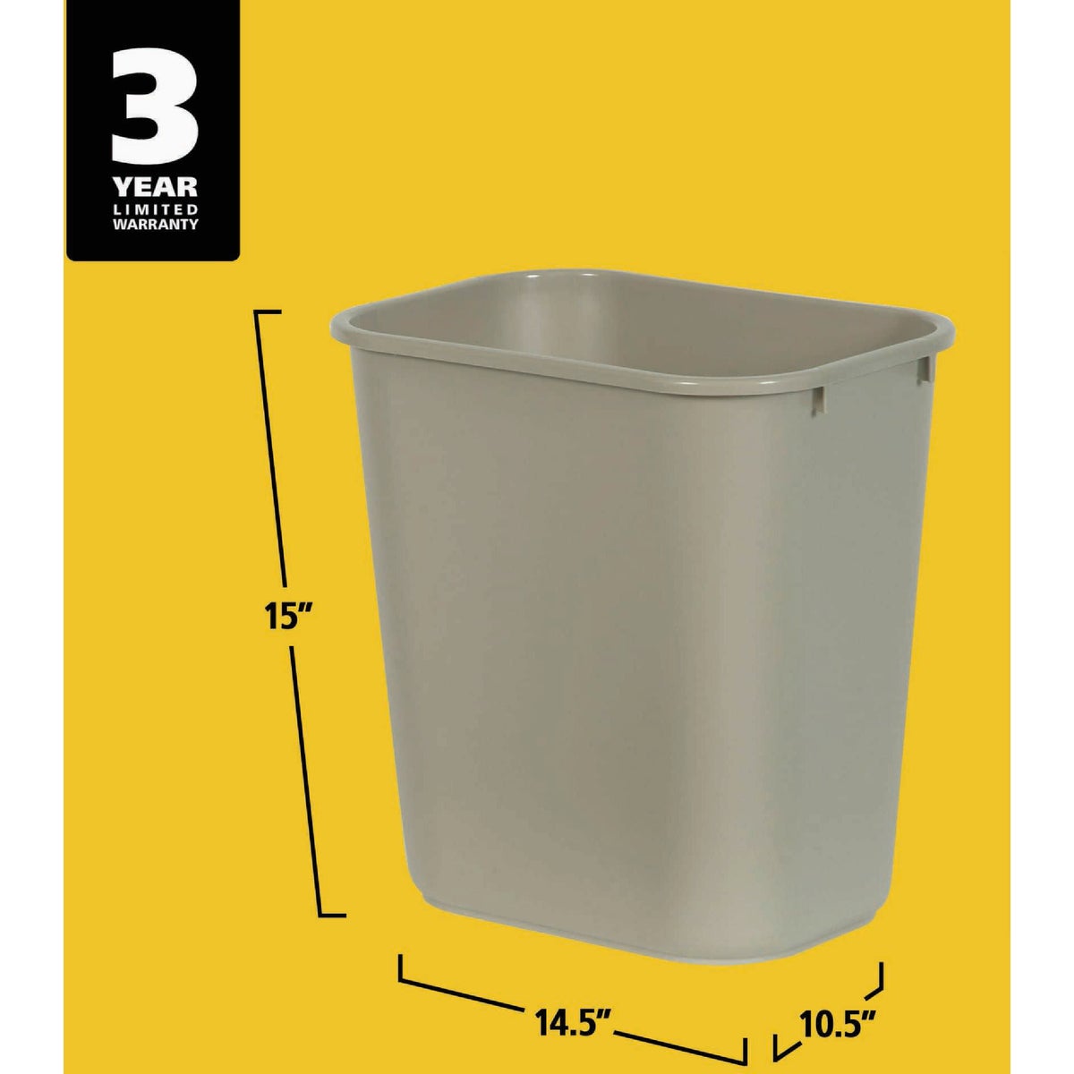 Rubbermaid Commercial 28-1/8 Qt. Wastebasket Image 3