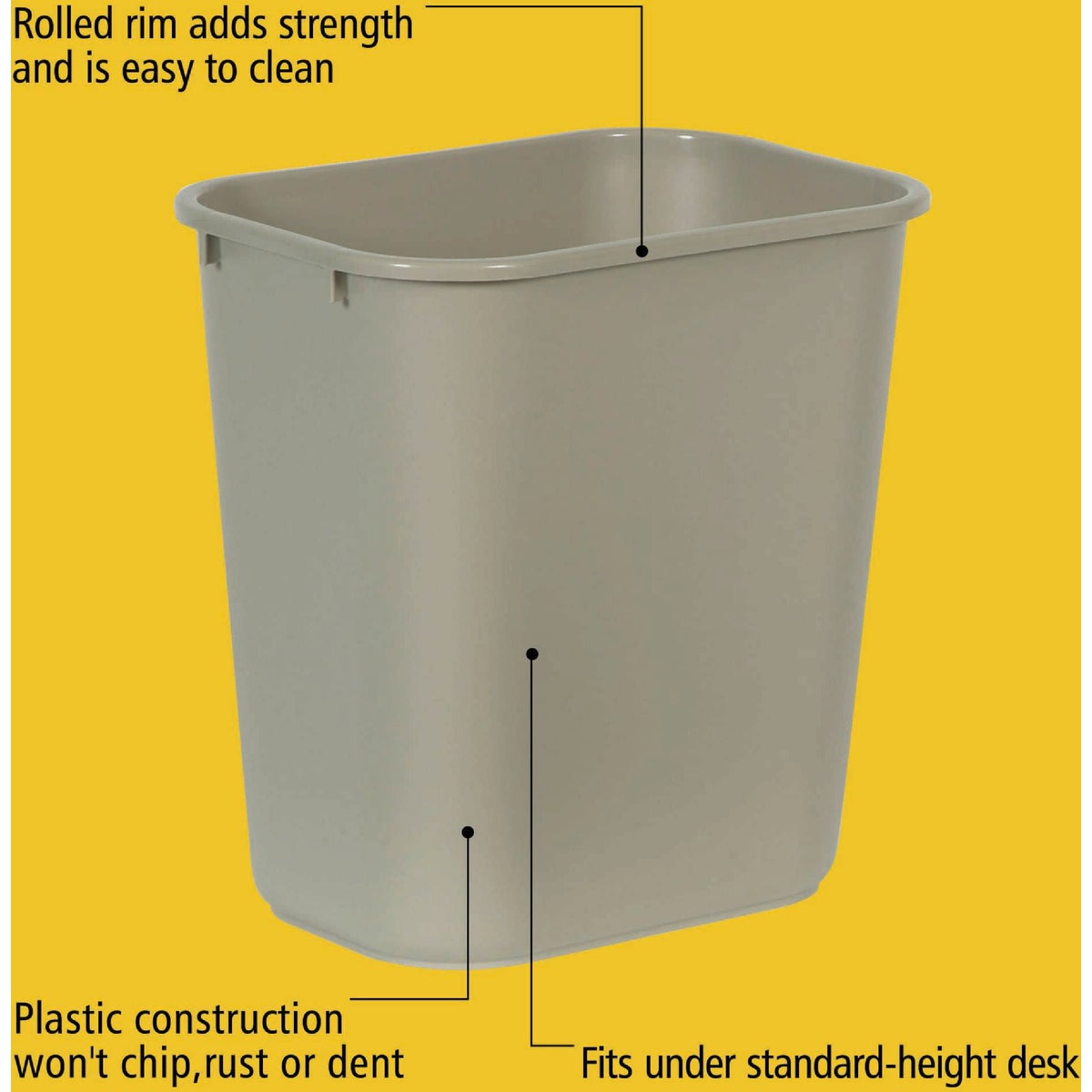 Rubbermaid Commercial 28-1/8 Qt. Wastebasket Image 5