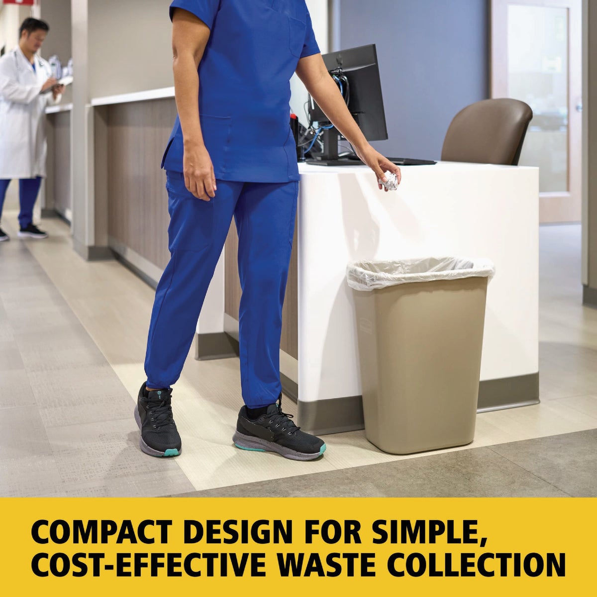 Rubbermaid Commercial 28-1/8 Qt. Wastebasket Image 2