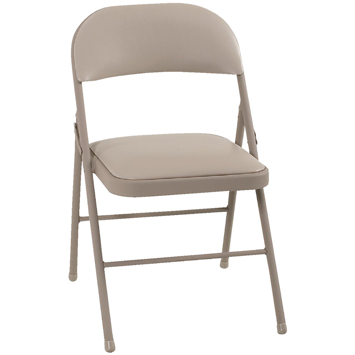 COSCO Tan Vinyl Padded Folding Chair (4-Count)