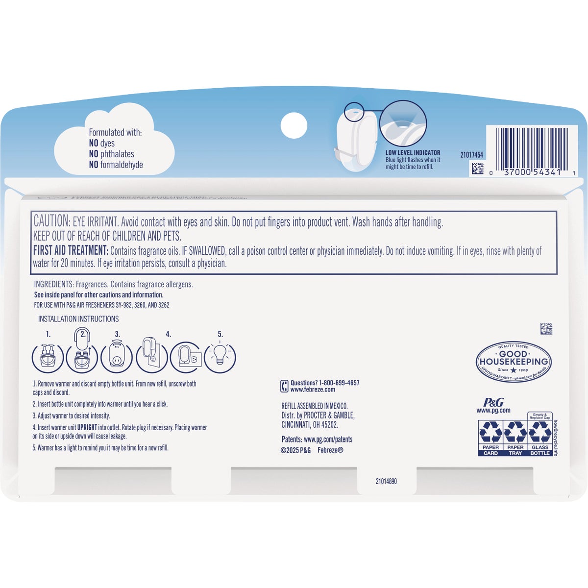 Febreze Gain Scent Plug In Air Freshener Refill (3-Count) Image 6