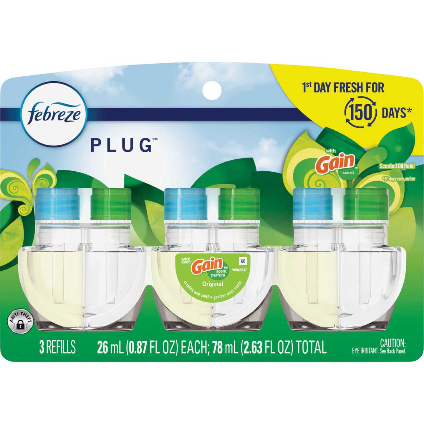 Febreze Gain Scent Plug In Air Freshener Refill (3-Count) Image 1