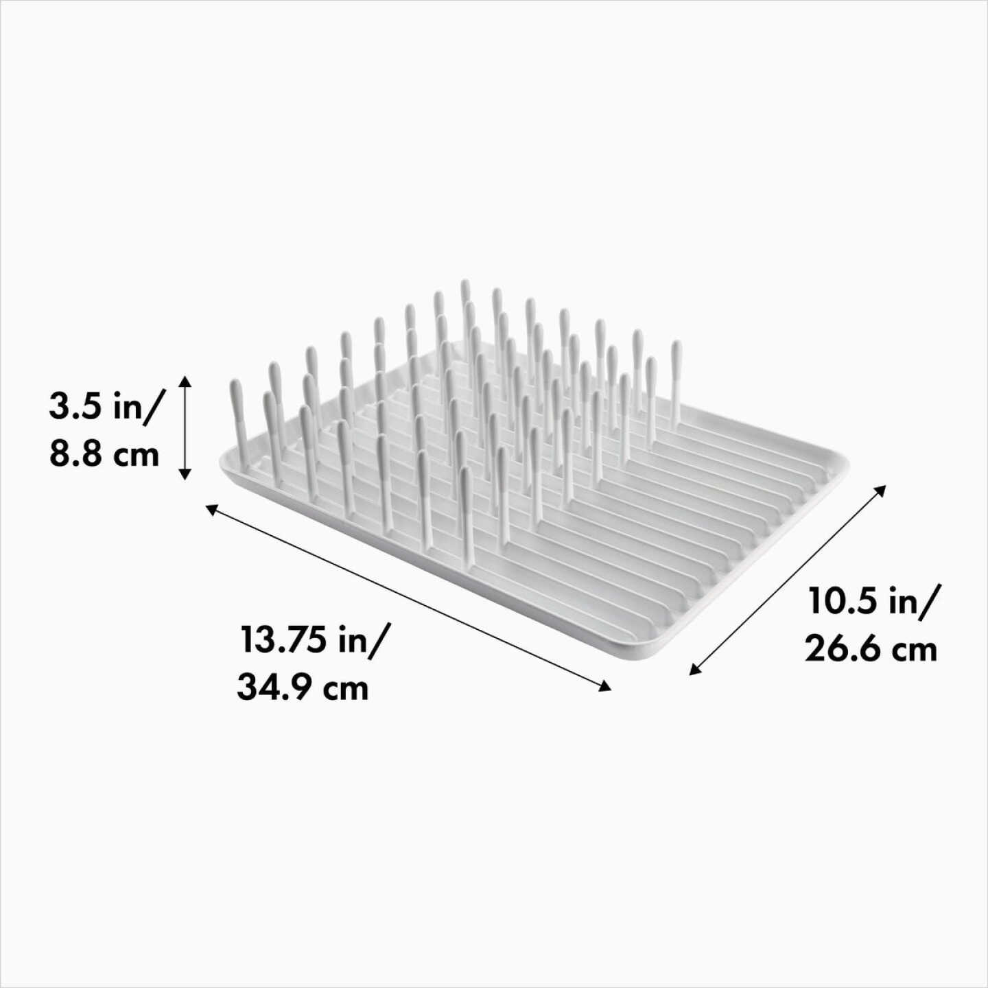 OXO Good Grips 10-1/2 In. W x 13-3/4 In. L White Dish Rack Image 4