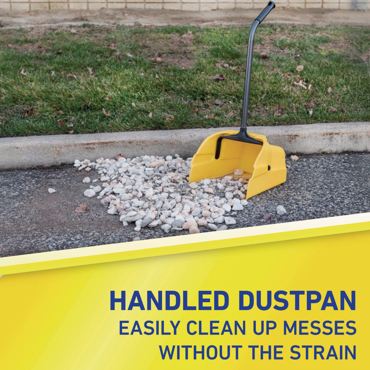 Quickie 12 In. Wide Jumbo Dust Pan with Handle Image 4