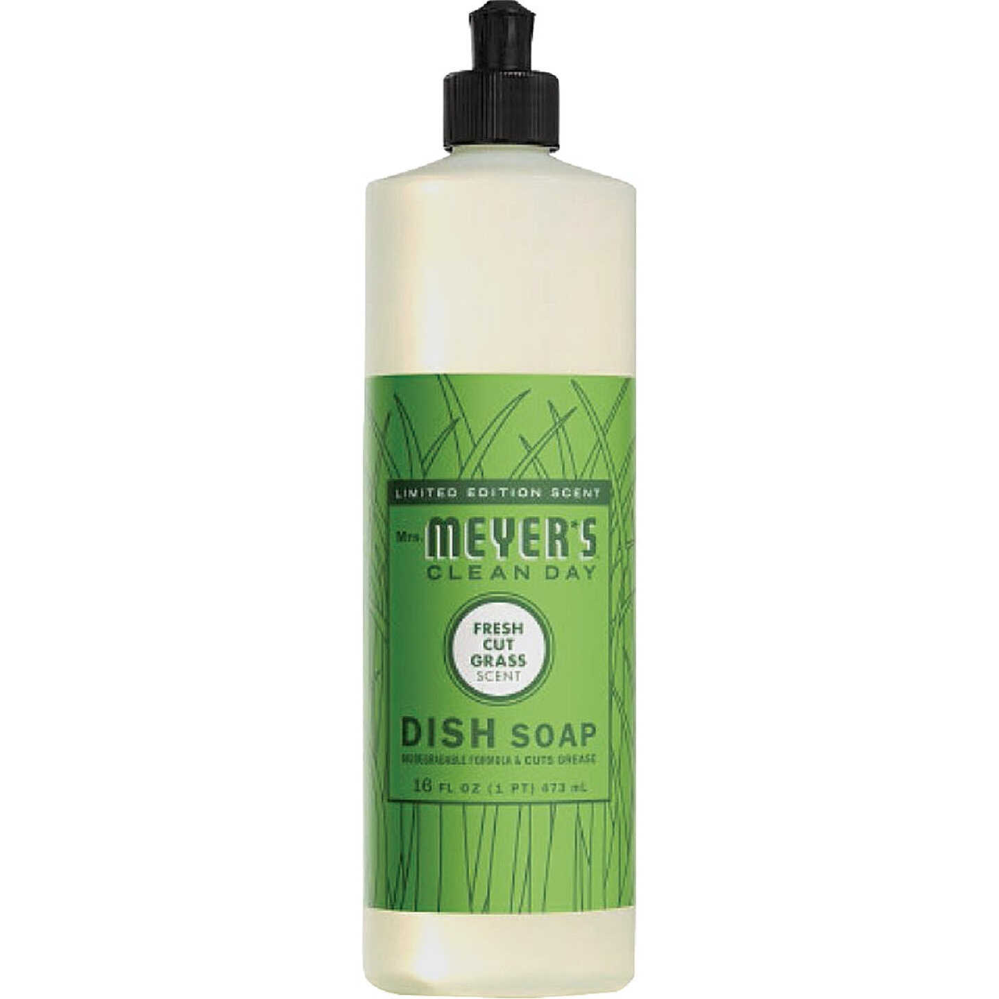 Mrs. Meyer's Clean Day 16 Oz. Fresh Cut Grass Dish Soap Image 1